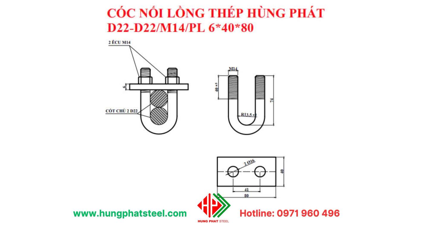 Cóc nối M14-D22-D22