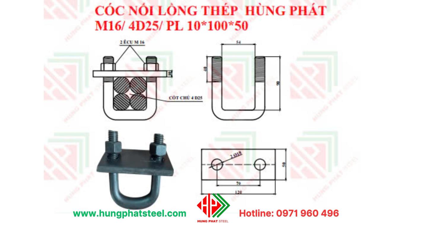 Cóc nối M16-4D25