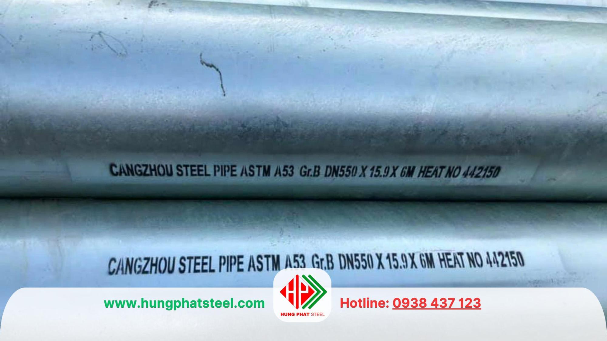 Ống kẽm phi 559 DN550 ASTM A53