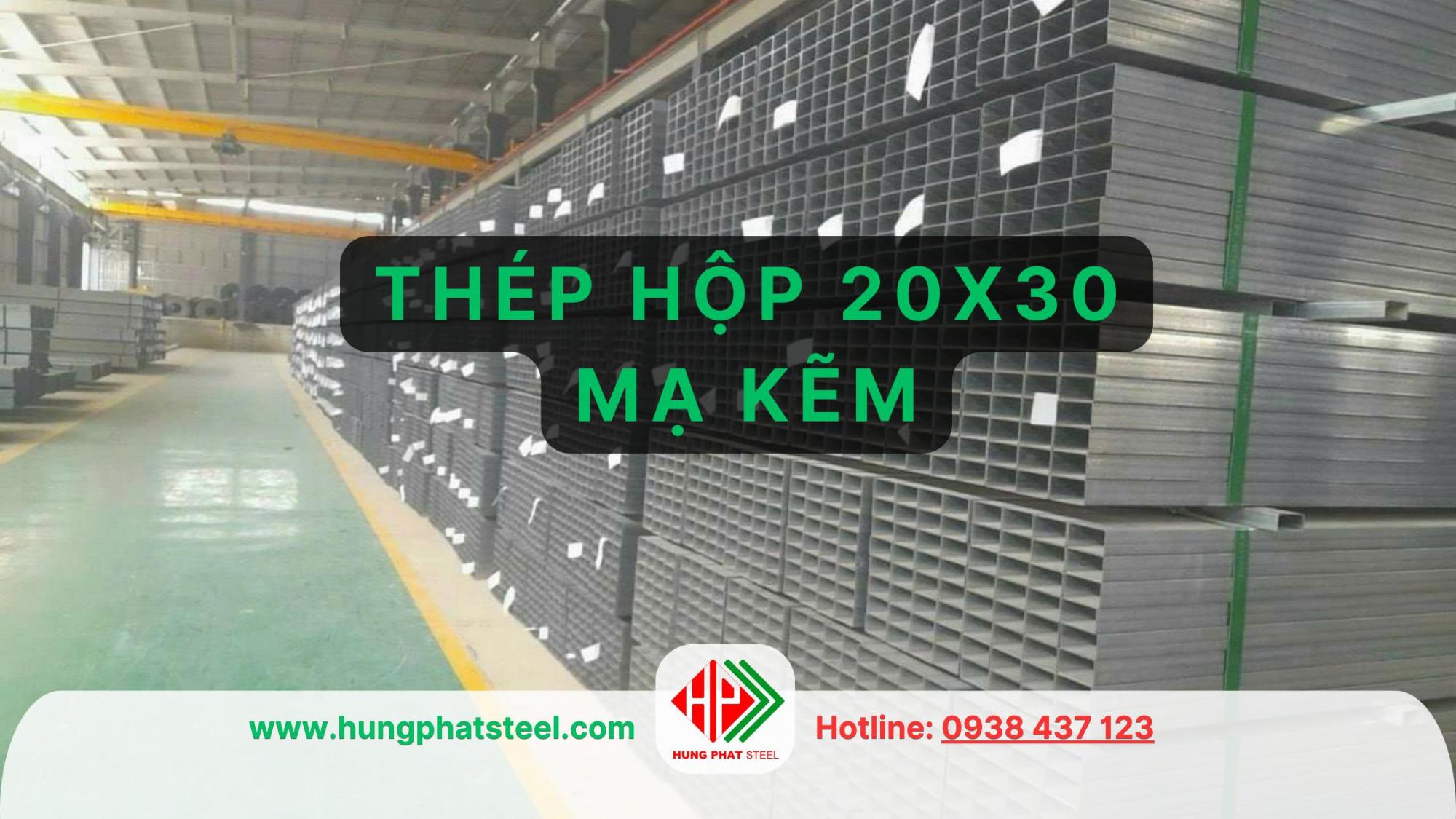 Thép hộp 20x30 mạ kẽm