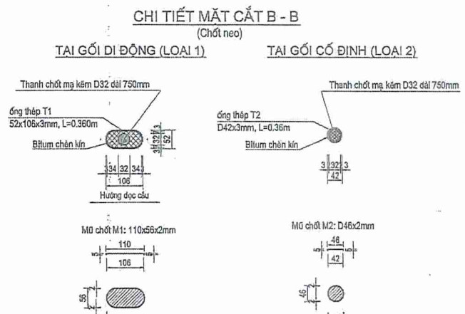 Bản vẽ thanh chốt neo dầm