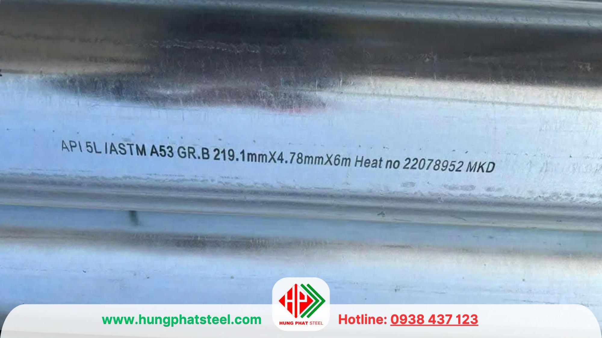 ống thép mạ kẽm phi 219