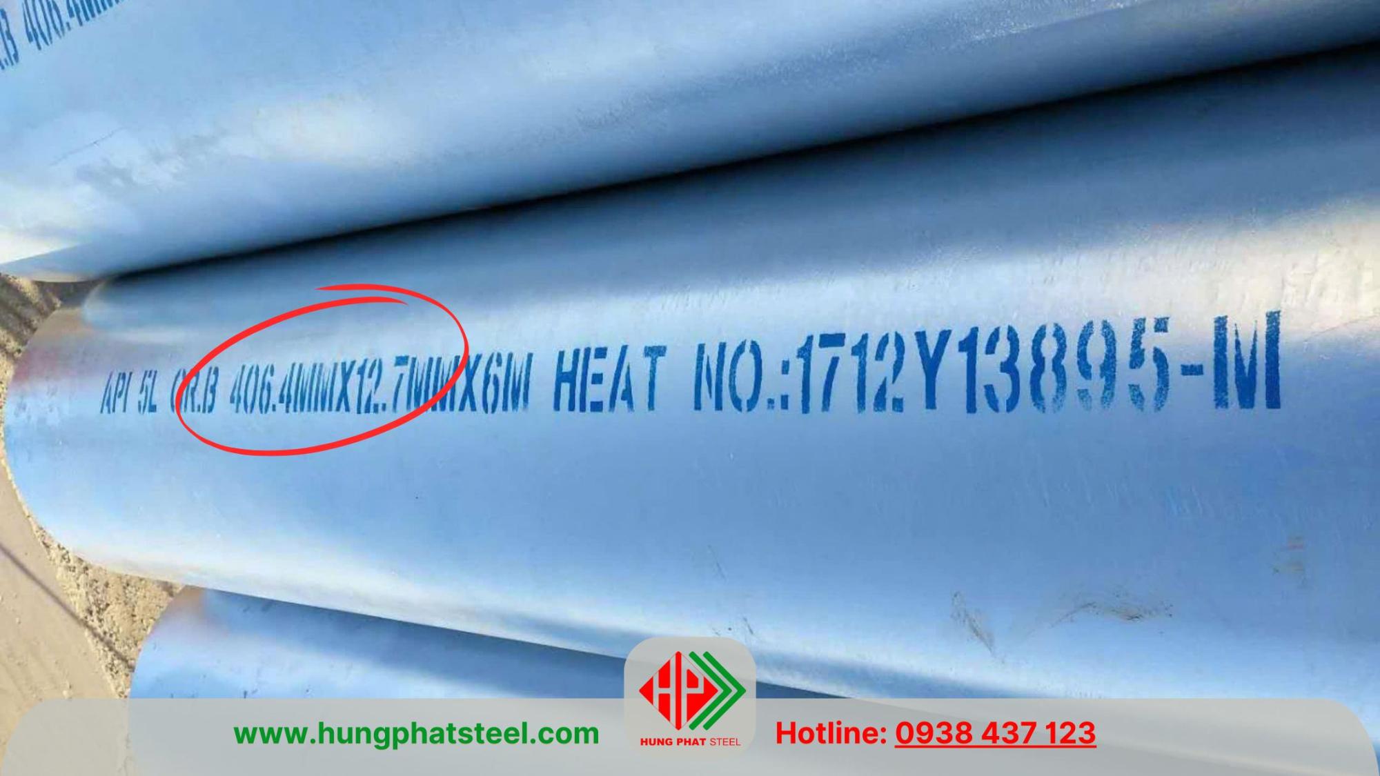 ống thép mạ kẽm phi 406(DN400)