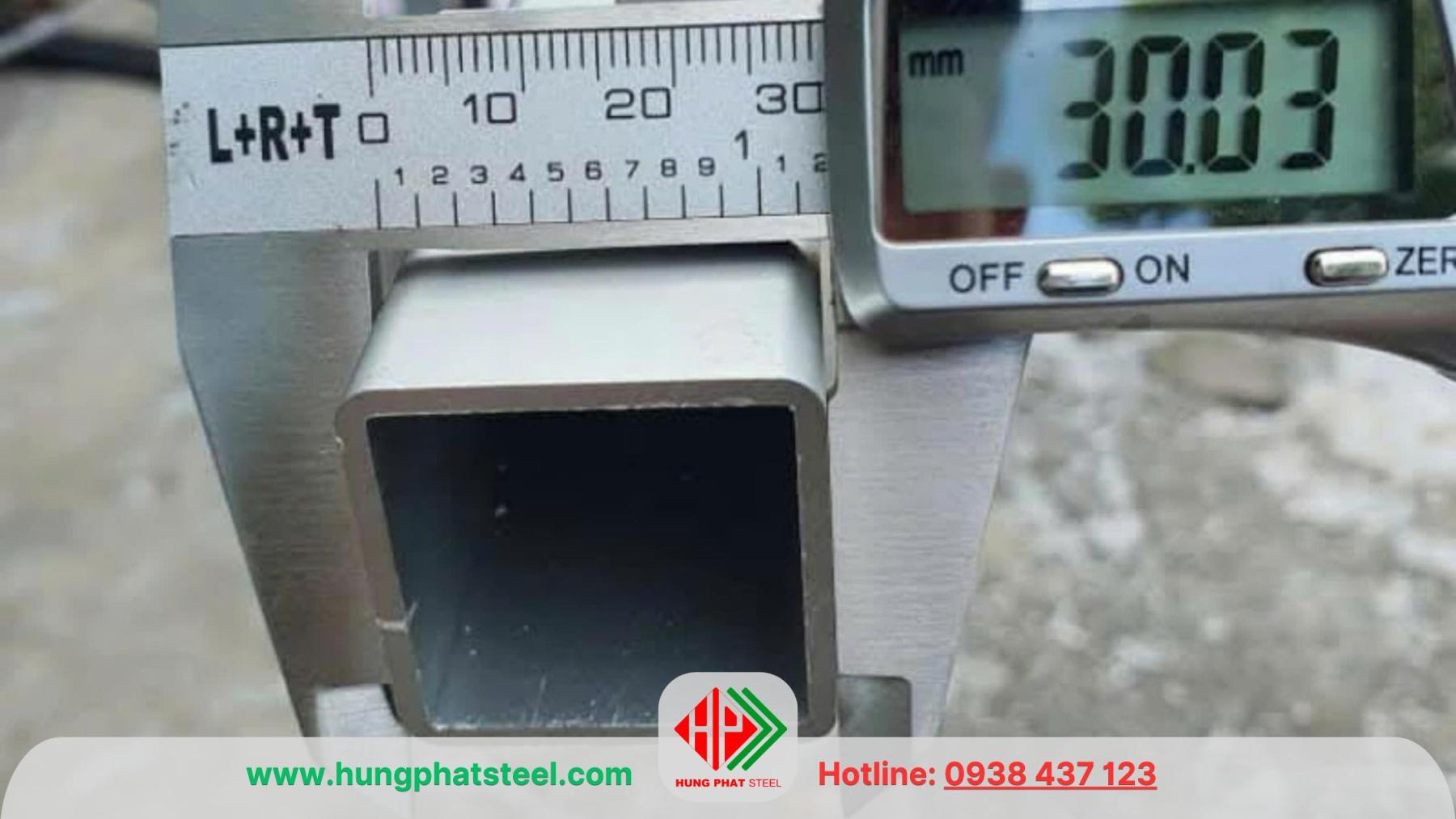 Thép hộp mạ kẽm 30x30 
