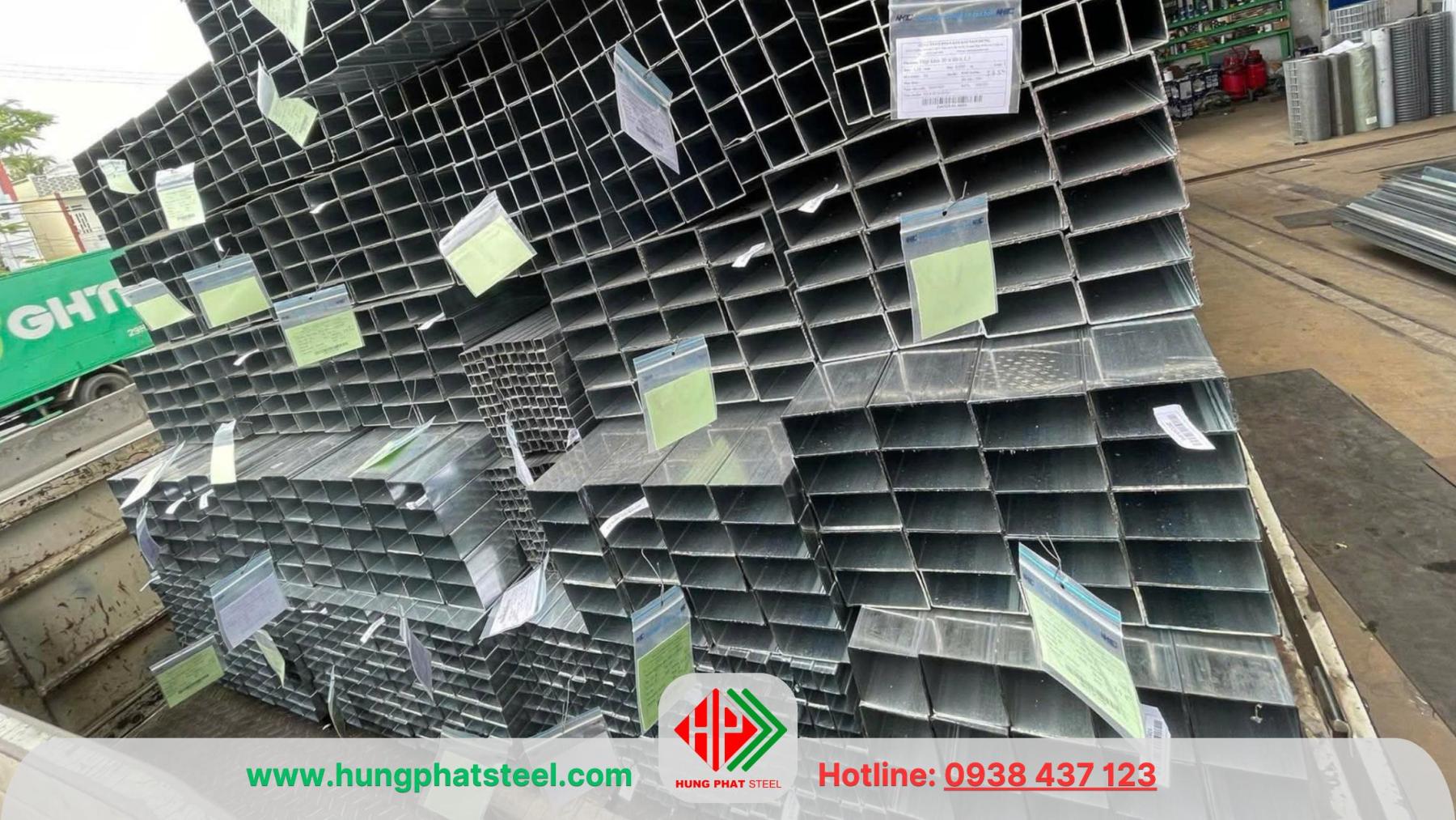 Thép hộp mạ kẽm 30x60